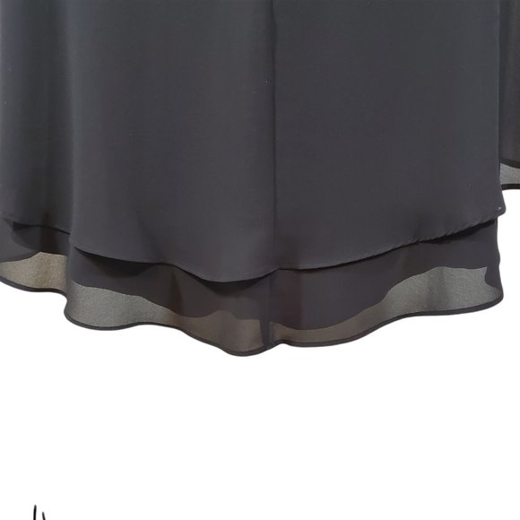 VINCE CAMUTO Embellished Neck Chiffon Hi Low Dress   Size 6 - Picture 7 of 12